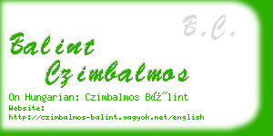 balint czimbalmos business card